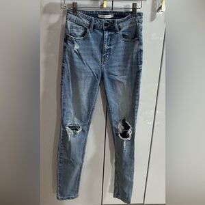 Eunina Women's Distressed Blue Skinny Jeans